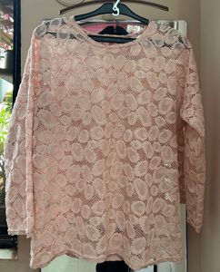 Sheer Lace Long Sleeve Top