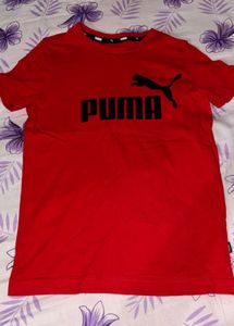 Boys Puma Red T-Shirt
