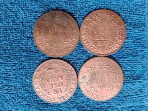 4 Old Coins Of Gods Two Anna 1818