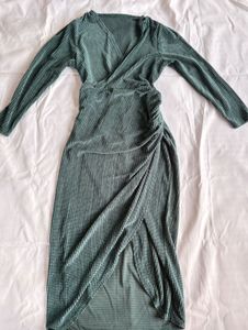Elegant Ruched Wrap Dress