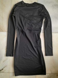 Black Bodycon Dress With Cut Out