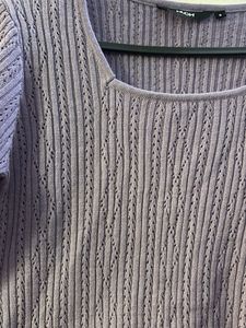 Lavender Square Neck Crop Sweater