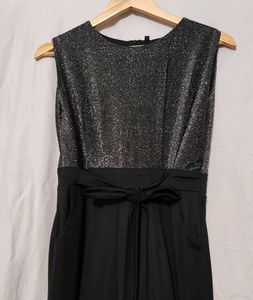 Chic Black Sparkly Jumpsuit with Wide Legs