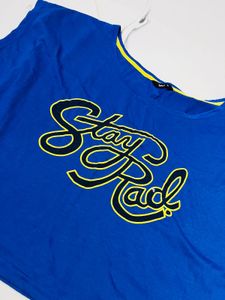Vibrant Blue Graphic Print jersey