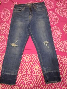 Aeropostale Blue Distressed Jeans+ Free shirt