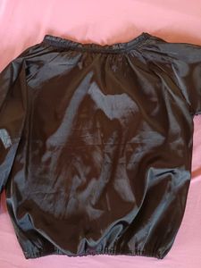 Elegant Black Satin Blouse