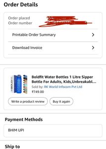 BoldFit Hydration Tracker Water Bottle