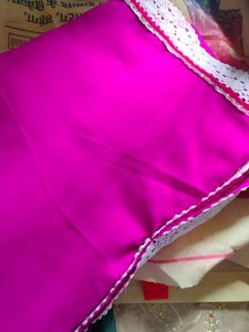 Soft White Border Pink Saree