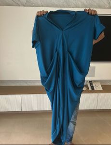Stylish Deep Teal Blue Kaftan Style Dress