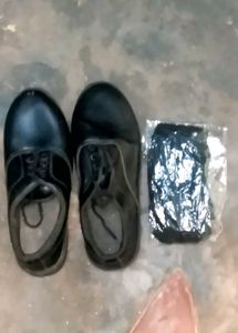 Premium Black Formal/Casual Shoes with Free Socks