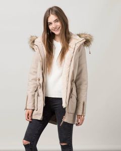 Women’s cream parka jacket