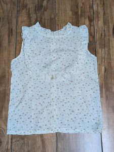 Charming Floral Print Sleeveless Top