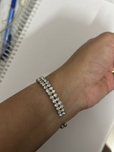 Sparkling Double Row Rhinestone Bracelet