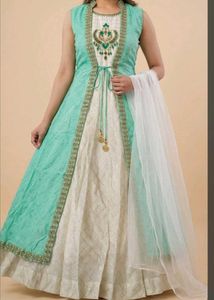 Beautiful Mint Green anarkali Set
