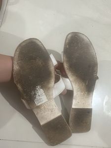 Stylish White Flat Sandals