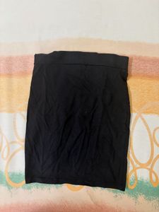 Lace-Up Black Mini Skirt