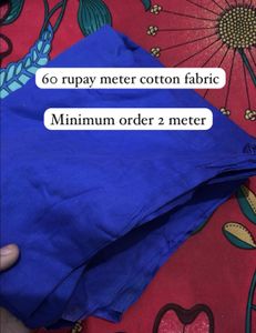 Vibrant Blue Cotton Fabric