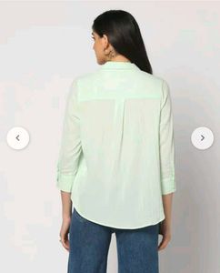 Light Mint Green Button-Down Shirt💚