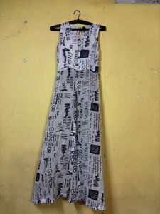 Graffiti Print 2 pcs Maxi Dress