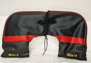 Gluff Black & Red Leather Gloves
