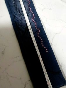 Embellished Blue Denim Leggings