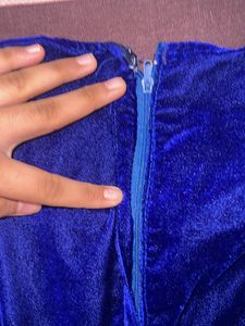 A Navy Blue Coloured Designer Short Frock✨