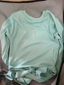 Aqua Blue Cut-Out Tie-Waist Top
