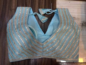 Stunning Sequined Blue Blouse