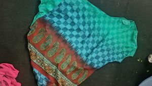 Green Patterned Kurta