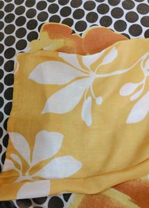 Yellow Floral Print Tunic Top