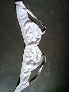 White Embroidered Bra