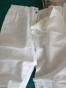 new👌Classic White Wide-Leg Trousers 40 S
