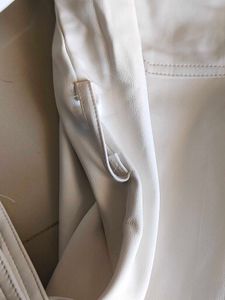 Leather off white or beige shirt