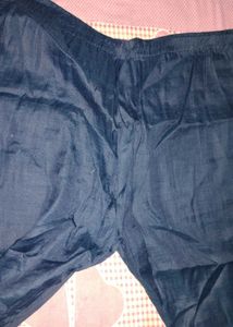 khadi cotton dark 🌑 blue woman pant stiched