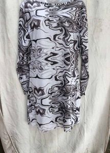 I. Marble mesh bodycon