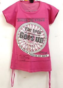 Dream Heart Pink Stylish Top For Girls, Size -S