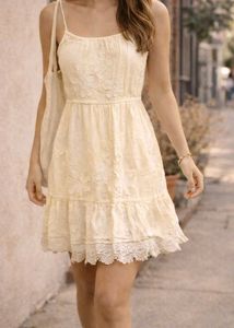 Pinterest Aesthetic Boho Lace Mini Dress