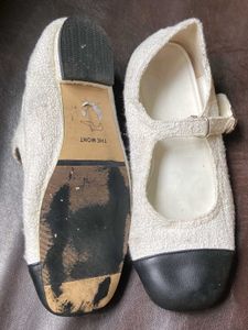Chic Tweed Mary Janes with Black Cap Toe