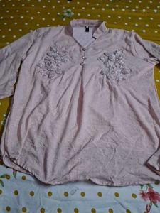 Elegant Pink Kurta with Embellishments