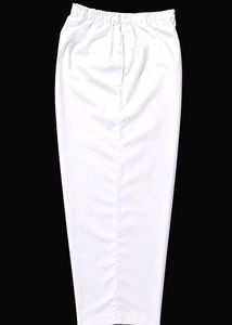 White Elastic Waist Palazzo Pants