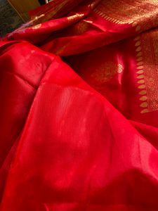 Red Kanjivaram Saree Attach Blouse