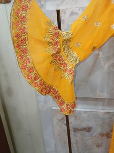 Yellow Embroidered Kurti