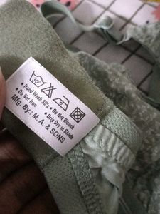 Mint Green Printed Bra