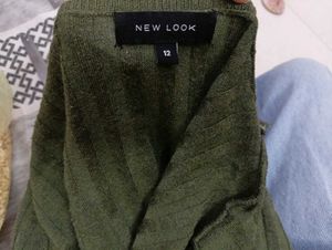 Ribbed Green Long Sleeve Top