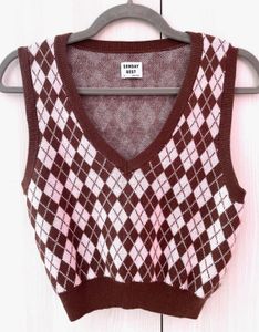 Sunday Best knitted Sweater Vest/Top (Size Xs-S)