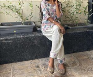 Floral parshi suit and salwar