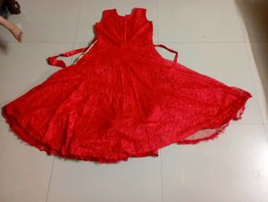Red &amp; Cream long frock