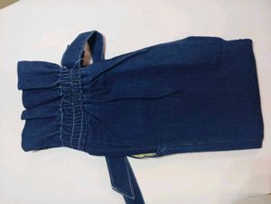 Navy Blue Denim Cargo