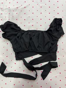 Black Crop top