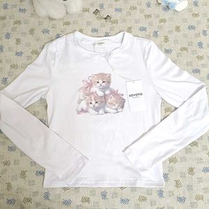 Cute Kitten Graphic Pullover T-shirt